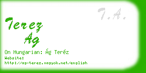 terez ag business card
